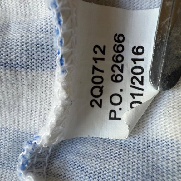 Vineyard Vines Size XS Blue & White Striped Scarf Print T-Shirt Mini Dress - Picture 8 of 16